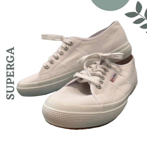 Superga Shoes - Superga Women’s White Classic 2750 Canvas Sneakers | Timeless Style Size 10